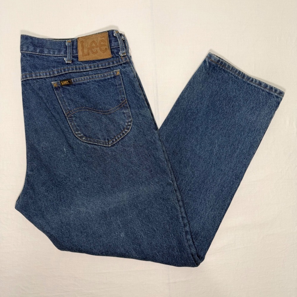 Vintage Lee Riders Jeans Mens 40x30 Made USA Relaxed Fit Blue Denim Pants 90s